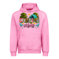 Fuchsia Pink camping vibes Urban Hoodie - Zillion Design Studio