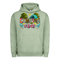 Pigment Oil Green camping vibes Urban Hoodie - Zillion Design Studio