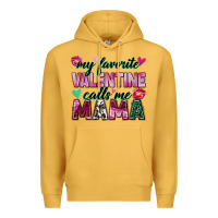 Mustard my favorite valentine calls me mama Premium Hoodie - Zillion Design Studio