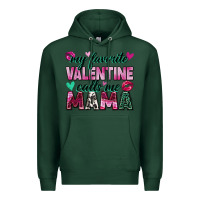 Sports Green my favorite valentine calls me mama Premium Hoodie - Zillion Design Studio