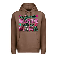 Chestnut my favorite valentine calls me mama Premium Hoodie - Zillion Design Studio