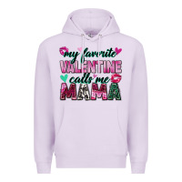 Lilac my favorite valentine calls me mama Premium Hoodie - Zillion Design Studio