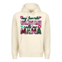 Sandshell my favorite valentine calls me mama Premium Hoodie - Zillion Design Studio