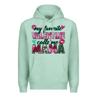 Seafoam my favorite valentine calls me mama Premium Hoodie - Zillion Design Studio