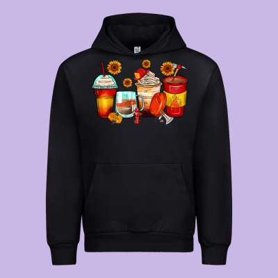 Firefighter Coffee Cups Urban Hoodie Designed By Zillion Design Studio