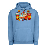 Pigment Pebble Blue firefighter coffee cups Urban Hoodie - Zillion Design Studio