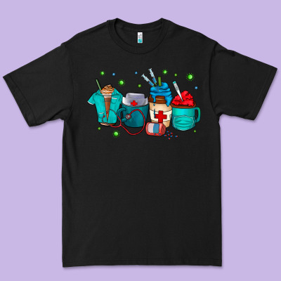 Nurse Drink Coffee Premium Tee Designed By Cowhidedigitalart