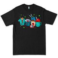 Black nurse drink coffee Premium Tee - CowhideDigitalArt