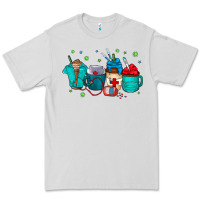 Dove Grey nurse drink coffee Premium Tee - CowhideDigitalArt