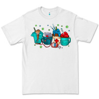 White nurse drink coffee Premium Tee - CowhideDigitalArt
