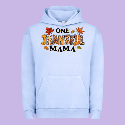 One Thankful Mama Urban Hoodie Designed By Texasbilliewilder