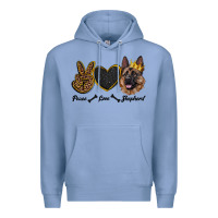 Colony Blue peace love shepherd Premium Hoodie - RanaPortraitStore