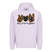 Lilac peace love shepherd Premium Hoodie - RanaPortraitStore