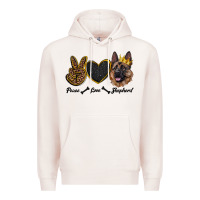 Pale Pink peace love shepherd Premium Hoodie - RanaPortraitStore