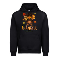 Black one thankful mama afro messy bun Urban Hoodie - texasbilliewilder