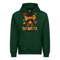 Forest Green one thankful mama afro messy bun Urban Hoodie - texasbilliewilder