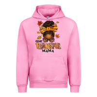 Fuchsia Pink one thankful mama afro messy bun Urban Hoodie - texasbilliewilder