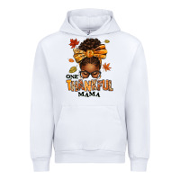 White one thankful mama afro messy bun Urban Hoodie - texasbilliewilder