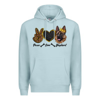 Blue Mist peace love shepherd Premium Hoodie - RanaPortraitStore