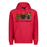Cardinal peace love shepherd Premium Hoodie - RanaPortraitStore