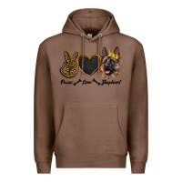 Chestnut peace love shepherd Premium Hoodie - RanaPortraitStore