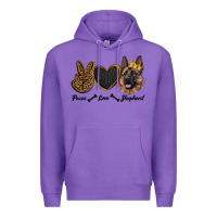Purple peace love shepherd Premium Hoodie - RanaPortraitStore