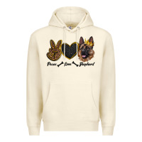 Sandshell peace love shepherd Premium Hoodie - RanaPortraitStore