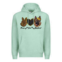 Seafoam peace love shepherd Premium Hoodie - RanaPortraitStore