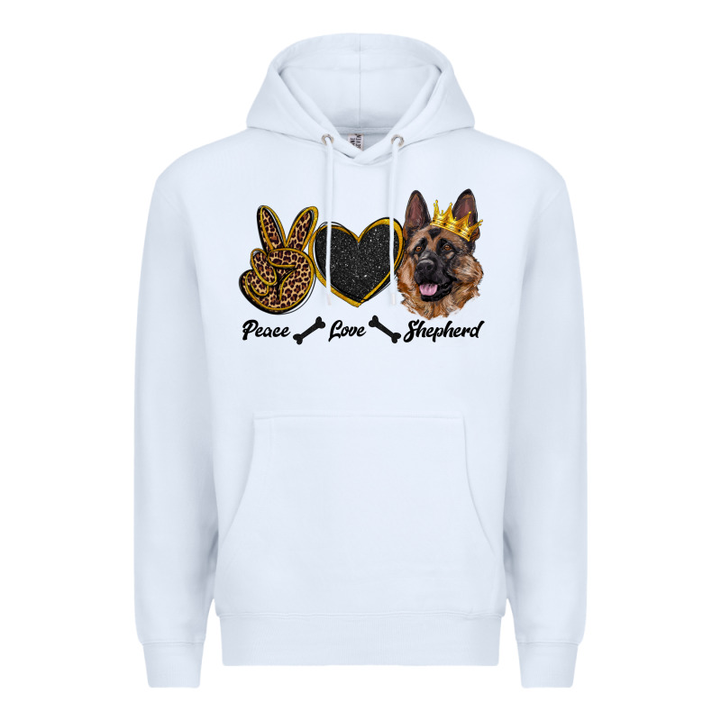 Peace Love Shepherd Premium Hoodie by RanaPortraitStore | Teevron