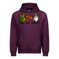 Mauve Wine peace love gnomes christmas Urban Hoodie - RanaPortraitStore