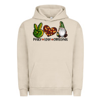 Pigment French Oak peace love gnomes christmas Urban Hoodie - RanaPortraitStore