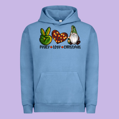 Peace Love Gnomes Christmas Urban Hoodie Designed By Ranaportraitstore