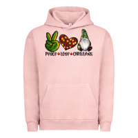 Pigment Salmon peace love gnomes christmas Urban Hoodie - RanaPortraitStore