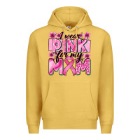 Antique Gold i wear pink for my mom Premium Hoodie - Zillion Design Studio