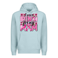 Blue Mist i wear pink for my mom Premium Hoodie - Zillion Design Studio