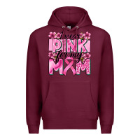 Burgundy i wear pink for my mom Premium Hoodie - Zillion Design Studio