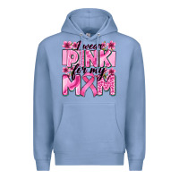 Colony Blue i wear pink for my mom Premium Hoodie - Zillion Design Studio