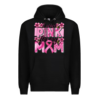Black i wear pink for my mom Premium Hoodie - Zillion Design Studio