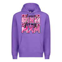 Purple i wear pink for my mom Premium Hoodie - Zillion Design Studio