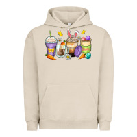 Pigment French Oak easter day coffee cups Urban Hoodie - Zillion Design Studio