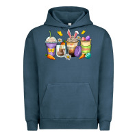 Pigment Midnight Navy easter day coffee cups Urban Hoodie - Zillion Design Studio