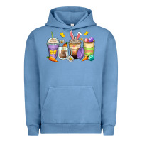 Pigment Pebble Blue easter day coffee cups Urban Hoodie - Zillion Design Studio