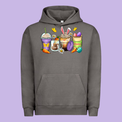 Easter Day Coffee Cups Urban Hoodie Designed By Zillion Design Studio