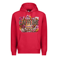 Cardinal i run on caffeine and kisses Premium Hoodie - Zillion Design Studio