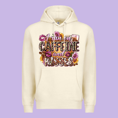 I Run On Caffeine And Kisses Premium Hoodie Designed By Zillion Design Studio