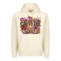 Sandshell i run on caffeine and kisses Premium Hoodie - Zillion Design Studio