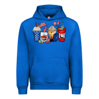 Cobalt 4th of july coffee cups Urban Hoodie - Zillion Design Studio