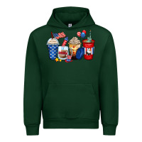 Forest Green 4th of july coffee cups Urban Hoodie - Zillion Design Studio