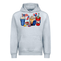 Heather Grey 4th of july coffee cups Urban Hoodie - Zillion Design Studio