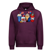 Mauve Wine 4th of july coffee cups Urban Hoodie - Zillion Design Studio